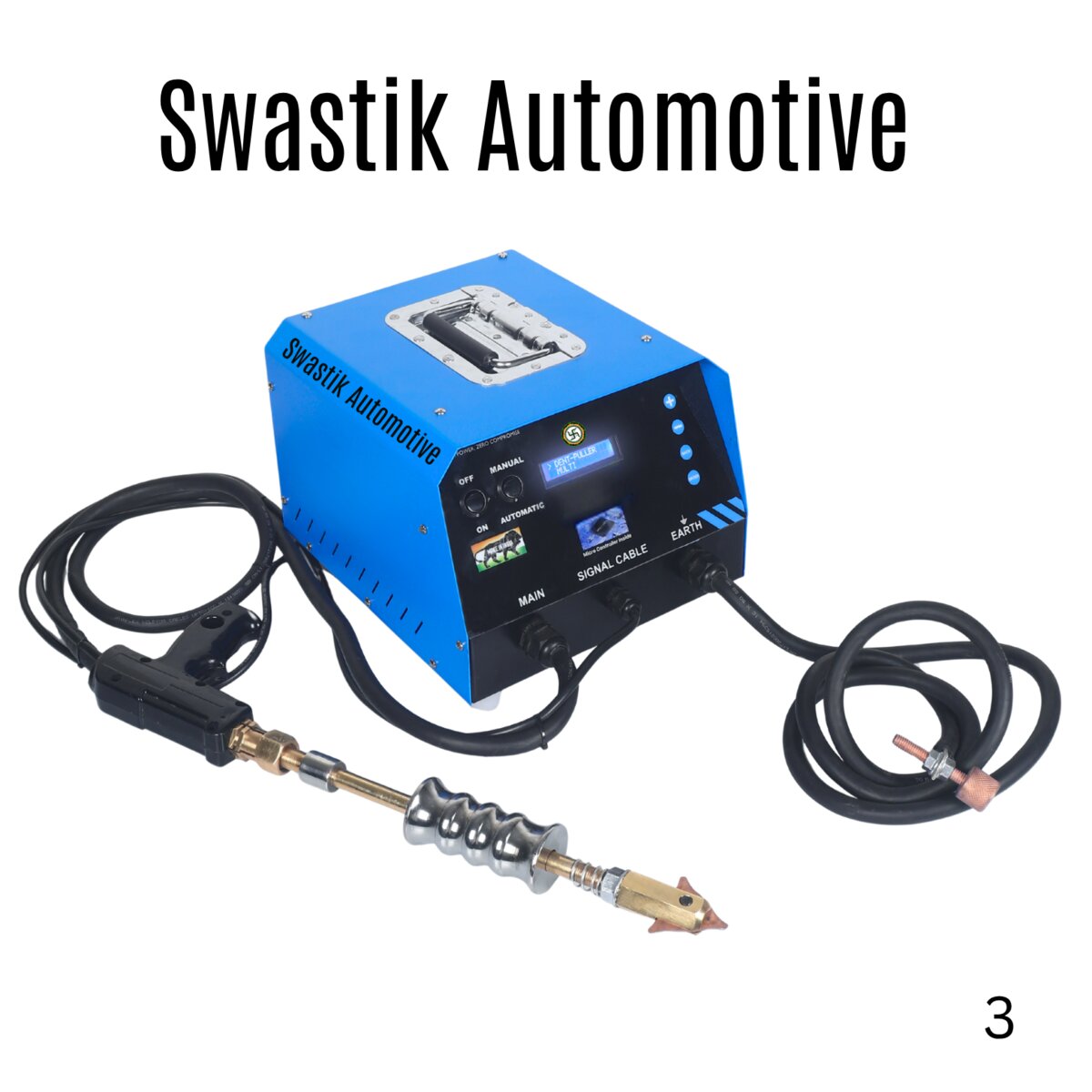 D925/A dent puller machine blue box unit with denting gun and earth cable - Swastik Automotive